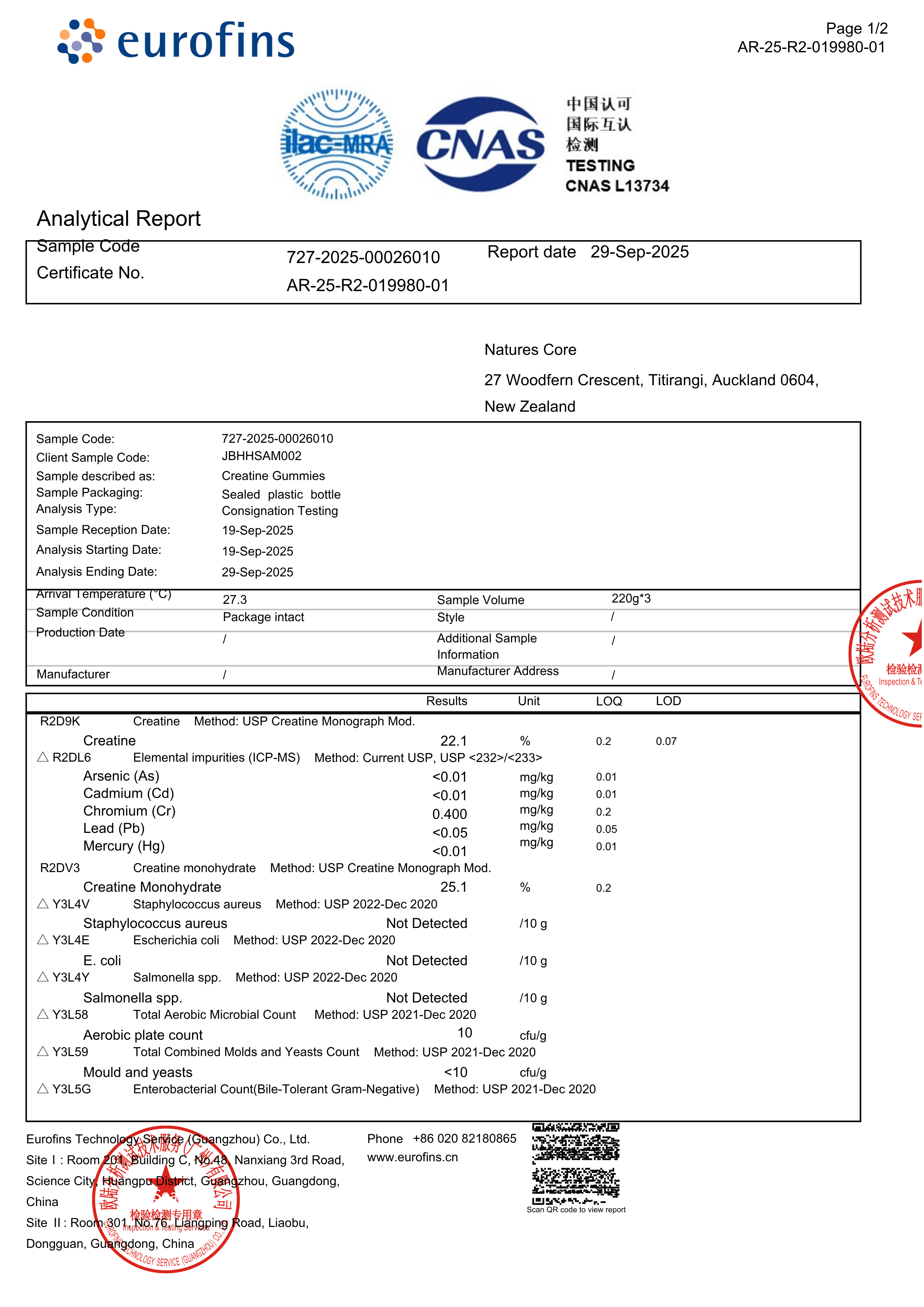 Nature's Core NZ Creatine Gummies Lab Approved