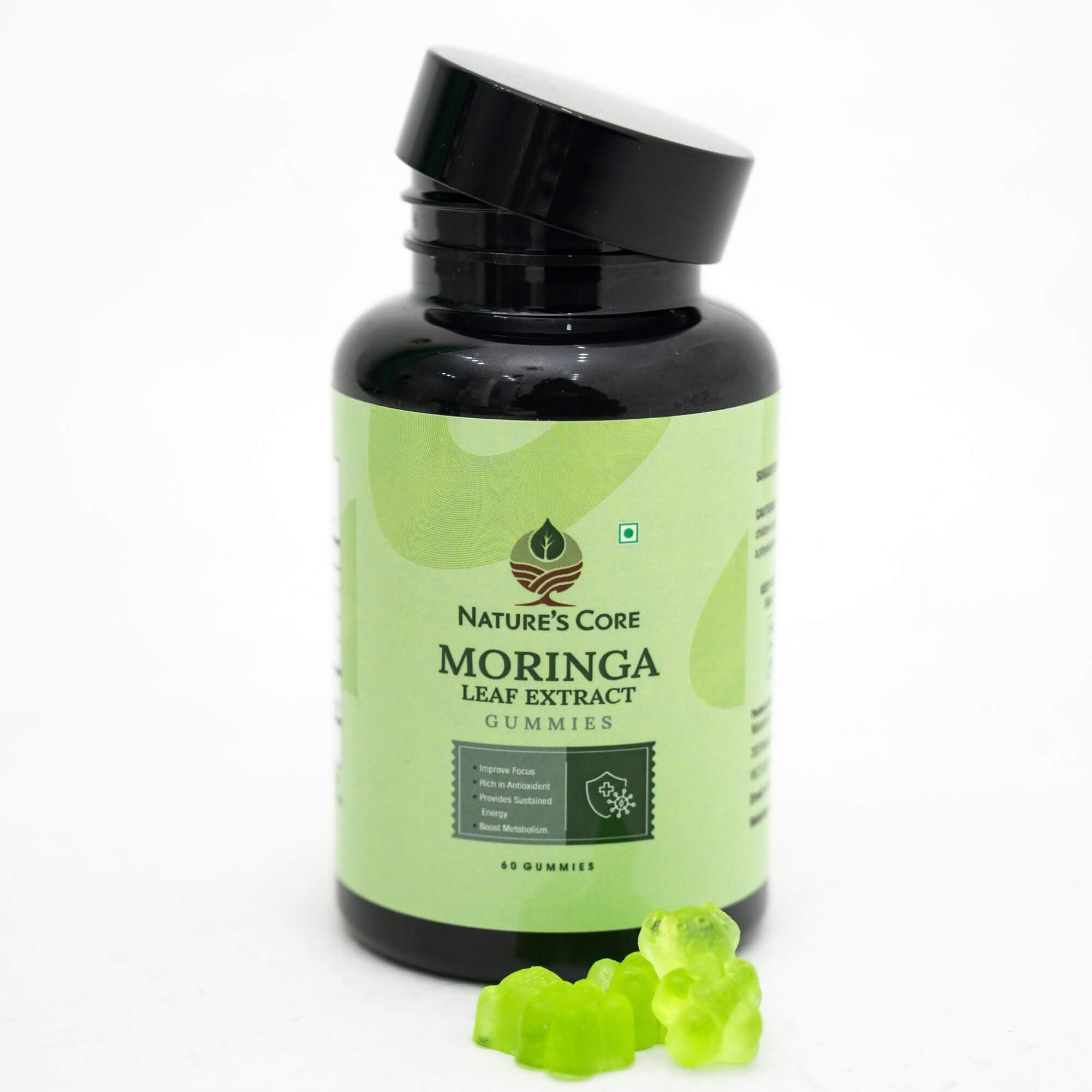 natures core moringa leaf extract gummies